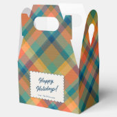 Holiday Tartan Plaid Festive Custom Name Christmas Geschenkschachtel (Geöffnet)