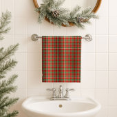 Holiday Tartan Towel Red Green Gift for the Season Badhandtuch Set