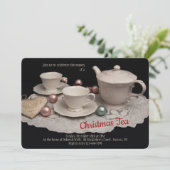 Holiday Tea Einladung (Stehend Vorderseite)