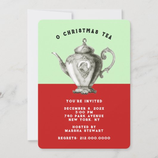 Holiday Tea Invites Einladung (Vorderseite)