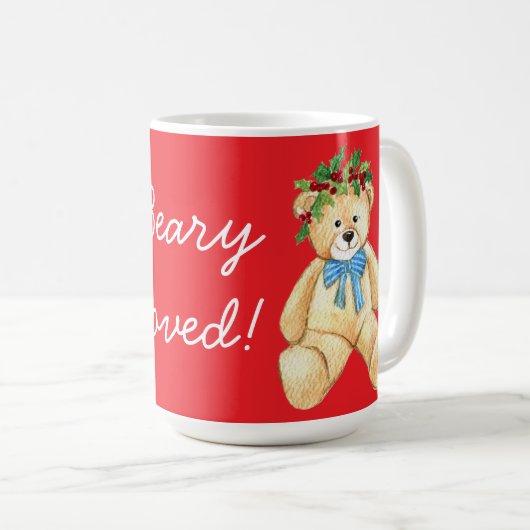 holiday teddy bear, Beary Loved! Kaffeetasse (VorderseiteRechts)