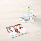 Holiday Teddy Bear Design Rechteckiger Pappuntersetzer (Vor Ort)