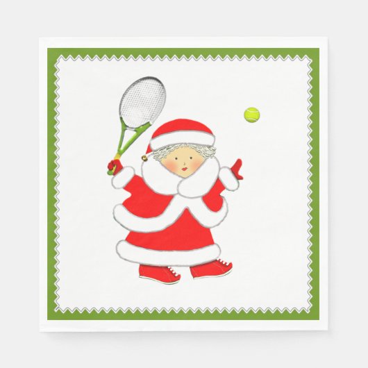 Holiday Tennis Party Serviette (Vorderseite)