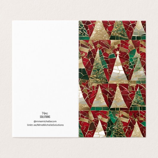 Holiday Thema Multi Tree Vitrail Mosaik (Außenseite Aufgefaltet)