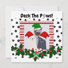 Holiday Theme Dog Card Deck Feiertagskarte