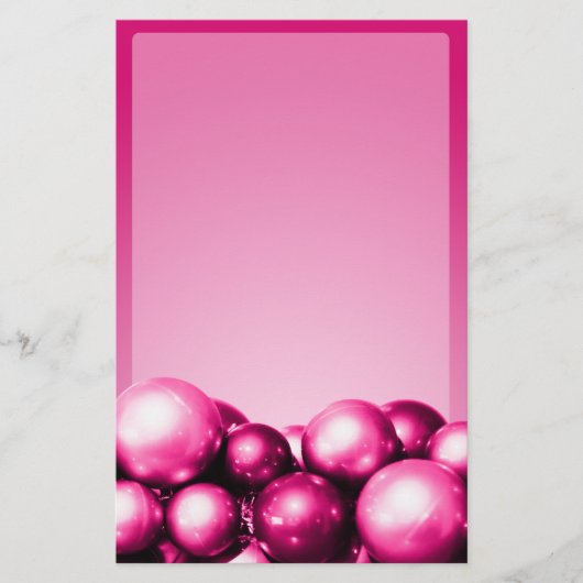 Holiday Theme Stationery Fuchsia Ornamente Briefpapier (Vorderseite)