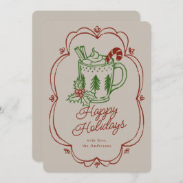 Holiday Themed Mug In Warm Colors Feiertagskarte