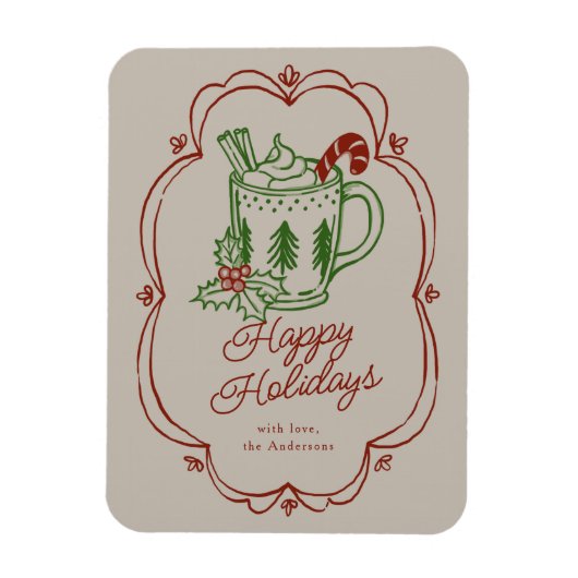 Holiday Themed Mug In Warm Colors Magnet (Vertikal)