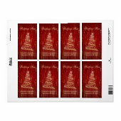 Holiday Themed Wedding Mini Weinkarte (Vorne)