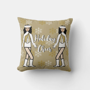 Holiday Throw Kissen Gold / Weiß #2