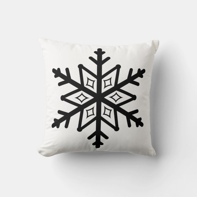 Holiday Throw Pillow Snowflake Kissen (Vorderseite)