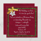 Holiday Tinsel Border Einladung (Vorne/Hinten)