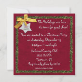 Holiday Tinsel Border Einladung (Vorderseite)