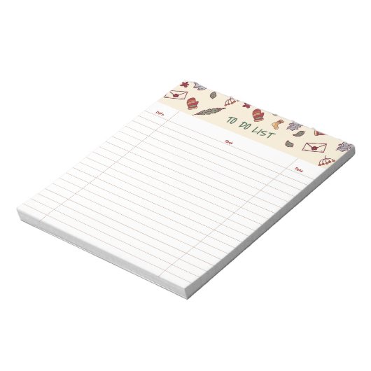 Holiday To-Do List Notepad Notizblock (Rotiert)