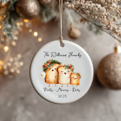 Holiday Toast Family Christmas Keramik Ornament