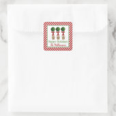 Holiday Topiary Geschenksticker Quadratischer Aufkleber (Tasche)