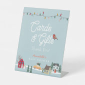 Holiday Town Blue Baby Duschkarten & Geschenke Sockelschild (Vorderseite)