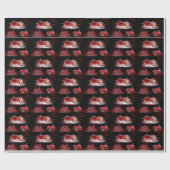 Holiday Tractor wrapping paper Geschenkpapier (Flach)