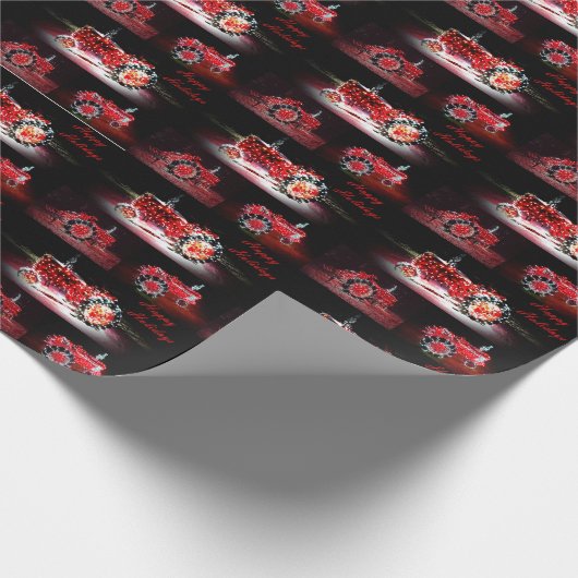 Holiday Tractor wrapping paper Geschenkpapier (Ecke)