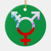 Holiday Trans Symbol Keramik Ornament (Vorne)