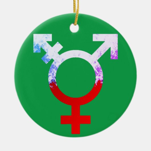 Holiday Trans Symbol Keramik Ornament (Vorne)