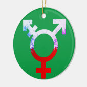 Holiday Trans Symbol Keramik Ornament (Links)