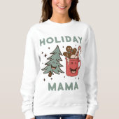 Holiday Tree and Cocoa Mama Sweatshirt (Vorderseite)