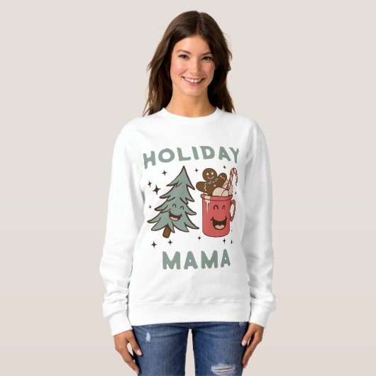 Holiday Tree and Cocoa Mama Sweatshirt (Vorne ganz)