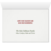 Holiday Tree Border Collie Dog Weihnachten (Innenansicht Horizontal (Unten))