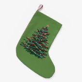 Holiday Tree Custom Christmas Strumpf Kleiner Weihnachtsstrumpf (Vorderansicht (hängend))