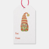 Holiday Tree Gold Star Gnome Geschenkanhänger (Rückseite)