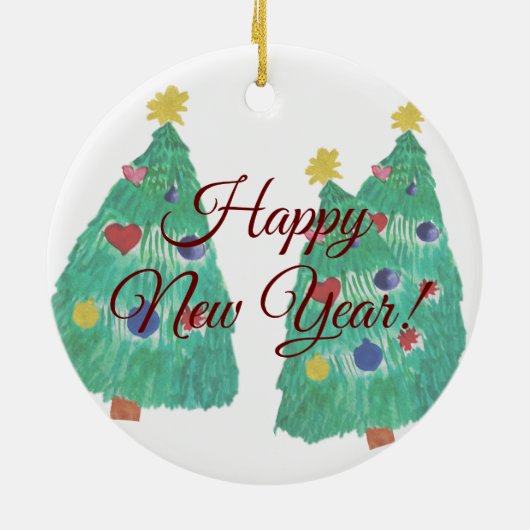 Holiday Tree Keramik Ornament (Hinten)