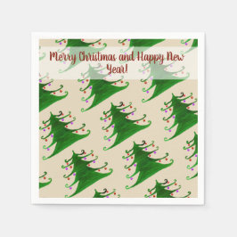 Holiday Tree Napkins Serviette