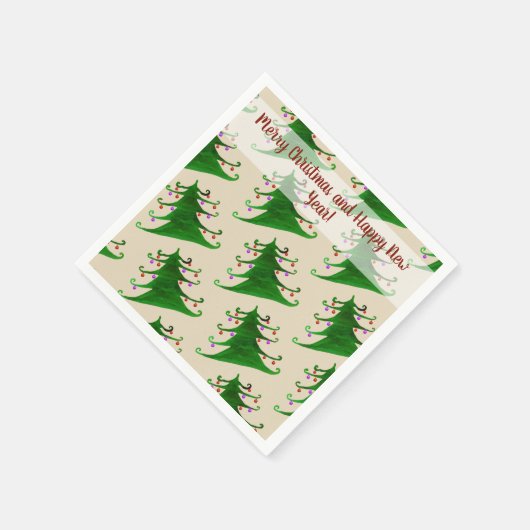 Holiday Tree Napkins Serviette (Ecke)