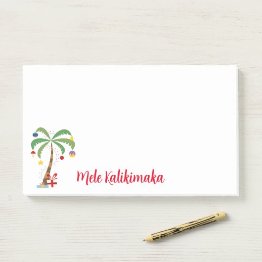 Holiday Tree Post-it-Notes-Mele Kalikimaka Post-it Klebezettel (Auf Schreibtisch)