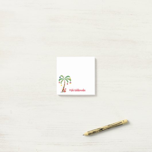 Holiday Tree Post-it-Notes-Mele Kalikimaka Post-it Klebezettel (Auf Schreibtisch)