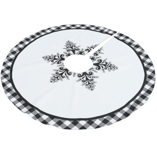 Holiday Tree Skirt Polyester Weihnachtsbaumdecke (Schrägansicht)