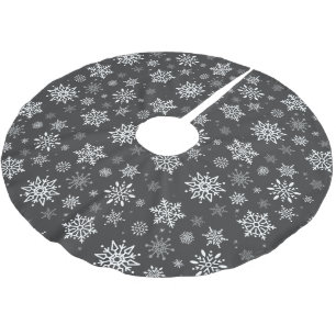 Holiday Tree Skirt Snowflakes Polyester Weihnachtsbaumdecke