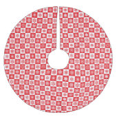 Holiday Tree Skirt Snowflakes Polyester Weihnachtsbaumdecke (Vorderseite)