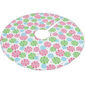 Holiday Tree Skirt Snowflakes Polyester Weihnachtsbaumdecke (Schrägansicht)