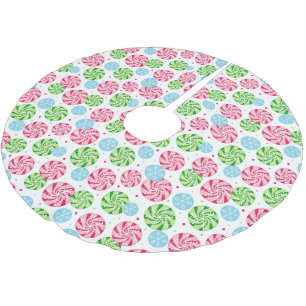 Holiday Tree Skirt Snowflakes Polyester Weihnachtsbaumdecke