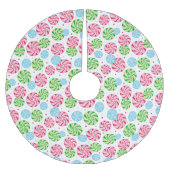 Holiday Tree Skirt Snowflakes Polyester Weihnachtsbaumdecke (Vorderseite)