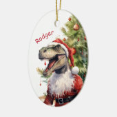 Holiday Tree T-Rex Dinosaur Grandson Keramik Ornament (Links)