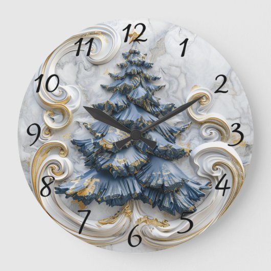 Holiday Tree Timekeeper Deluxe Große Wanduhr (Vorderseite)