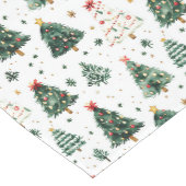 Holiday Tree Varieté Weihnachtsmuster Mittelgroßer Tischläufer (Ecke)