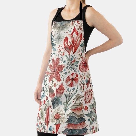 Holiday Trees Winter Urlaub whimsical Design Schürze (InSitu)