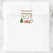 Holiday trendy Frohe Weihnachten Quadratischer Aufkleber (Tasche)
