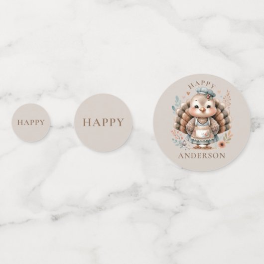 Holiday Türkei Hinzufügen benutzerdefinierten Text Konfetti (Vorderseiten)