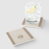 Holiday Türkei Hinzufügen benutzerdefinierten Text Steinuntersetzer (Seitenansicht)