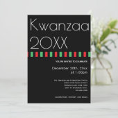 Holiday Typografie Kwanzaa Einladung (Stehend Vorderseite)